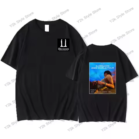 Gdragon-Ubermensch 2025 World Tour: American Fans Support Pure Cotton Short Sleeves T-shirt Man Wome