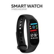 智能手錶－ WHATSAPP WECHAT FB Line 信息提示／來電顯示／來電拒接／遙控影相／血壓，心率監測／計步器／睡眠監測 Smart Watch （黑色）