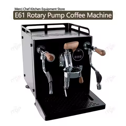 Rotary Pump Espresso Machine E61 Coffee Maker 110V-240V 9 Bar Extraction 3L Steam+1L Extraction Boil
