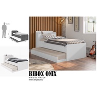 FLRCC SINGLE SIZE BED FRAME WITH PULL OUT BED 36"X36"X75" BIBOX ONIX