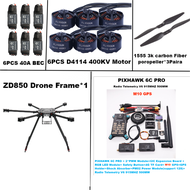 FPV ZD850 6C PRO M8N M9N M10 Full Carbon Fiber 850mm Hexa-Rotor Frame BLHELI 40A ESC Flight Comtrol