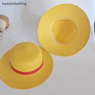 KAM Japanese Cartoon Anime One Piece Luffy Handmade Straw Hat Pirate Wheat Cap Comic-Con Cosplay Props Summer Outdoor Sun Hat n