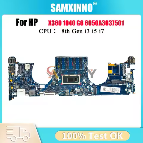 6050A3037501 For HP EliteBook X360 1040 G6 Laptop Motherboard With i5/i7 CPU 8G/16G RAM L63007-601 L