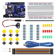LAFVIN UNO R3 Starter Kit with Breadboard LEDs Jumper Wire Button Micro controller for Arduino