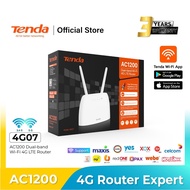 Tenda 4G07 AC1200 4G Mobile Wi-Fi Router- SIM CardHotspot RouterModemNo Configuration required