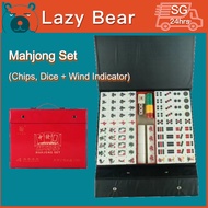 Mahjong Tiles Set White Jade Green Fast Delivery Instock 168 Tiles Mahjong 36mm Singapore Mahjong