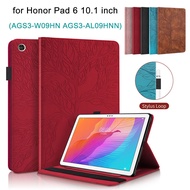 Honor Pad 6 10.1 inch Tablet Protective Case Honor Pad6 AGS3-W09HN AGS3-AL09HNN High Quality 3D Tree Style PU Leather Case Wallet Stand Flip Cover With Card Slots Pen Buckle
