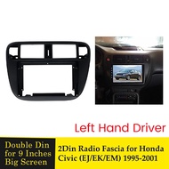 Video MP5 Player Panel Frame Radio Fascia Dash Mount for Honda Civic(EJ/EK/EM) 1995-2001 Kit LHD