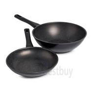 德國 雙人 Zwilling Marquina 花崗岩不沾鍋具組 24cm平底鍋 30cm炒鍋 雙鍋組合 1個