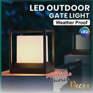 Modern Gate Lamp Outdoor Gate Light LED Weather Proof Outdoor Gate Lamp Pillar Light E27 Holder Lamp