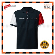 G Polo T Shirt Sulam McLaren Racing FxPro F1 Performance Racing Engine Baju Casual Cotton Fashion Em