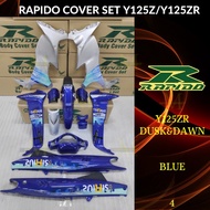 RAPIDO BODY COVER SET Y125ZR/125ZR DUSK & DAWN (4) BLUE (STICKER TANAM/AIRBRUSH) Y125ZR/125ZR COVER 