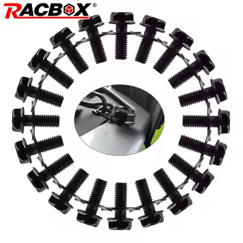 20PCS Car M6 Screws Body Bolts Nuts 1.0 x 16mm long. 10mm hex. 17mm Washer Metal Universal for Truck