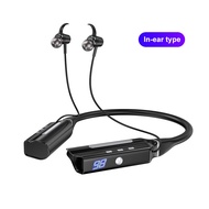 หูฟังบลูทูธแบบคล้องคอเล่นเพลงได้นานถึง 600 ชั่วโมง หูฟังไร้สายแบบสปอร์ตกันน้ำระดับ IPX5 หูฟังบลูทูธ