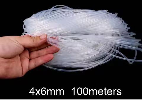 4x6mm 100 meter 4mm id Transparent silica gel tube food grade silicone tube lucency silicon hose FDA