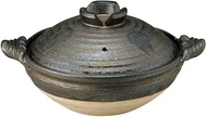 CtoC Japan Select 40-11680/2-979449 Earthenware Pot, Brown, No. 8 Pot, 9.8 inches (25 cm), 0.6 gal (1.7 L), Direct Fire, Microwave/Oven Safe
