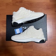 Chanel正品徽標香奈兒24s運動鞋 白色 銀角大王 36碼