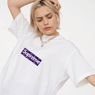 Promosi Murah Supreme x bape purple camo TSHIRT 100% cotton unisex women man round neck high quality Fashion baju lelaki