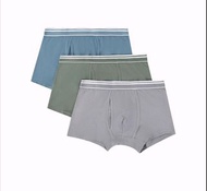 GIORDANO 佐丹奴三條裝平腳內褲 (L碼)(灰綠藍)
