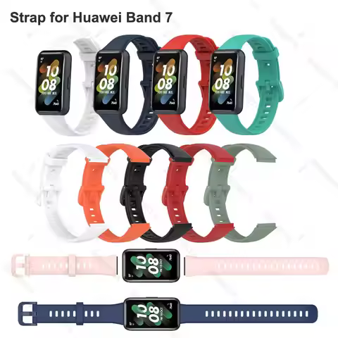 1PCS Silicone Watch Strap for Huawei Band 7 Sport Bracelet Replacement Band for Huawei Band7 Smartwa