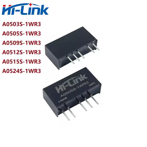 5pcs Free Ship Hi-Link Efficiency 90% New A0505S A0503S A0509S A0512S A0515S A0524S-1WR3 DC DC power
