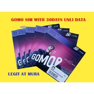 Gomo sim with Unlimited Data 30days