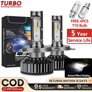 【Free T10*4】LED Car Headlight Original Upgraded Auto Fog Light LED Bulb Canbus Bulbs H1/H4/H7/H11/90