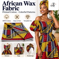 GOGOU Ankara Fabric, Wax Printed Colorful Patterns African Wax Fabric,  Soft Material 6 Yards Cotton