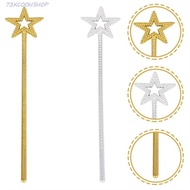 73KCOOHSHOP Princess Sticks, Golden Silver 13 Inches Fairy Wand, Halloween Role-playing Festival Pla