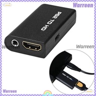 WARREEN Converter, 480i/480p/576i Game to HDMI Adapter, Portable PS2 to HDMI HD Cable 3.5mm Audio Ou