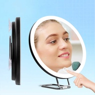 6 Inch 10 Times 20 Times 30 Times Rechargeable led Magnifying Suction Cup Makeup Mirror 360°Rotatabl