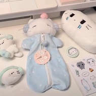 Super Cute Cat Headphone Pen Box - Baby Blue Soft Fur
