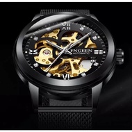 [Lklo] Fngeen 6018 Mekanik Otomatis Jam Tangan Pria Luxury Stainless Steel Original Anti Air Automat