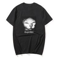 ibuprofen cat Meme Print Tshirts Tate McRae Harajuku Streetwear New Summer Fashion Short Sleeve Cott