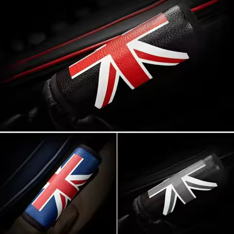 For Mini Cooper E39 E90 F30 F10 E34 E30 for Audi A4 A3 A6 C6 Q5 A5 Q3 PU Leather Car Handbrake Cover