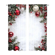 xiaxuannai Christmas Home Decor Christmas Themed Curtain Festive Christmas Curtains with Snowflakes 