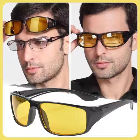 Car Night Vision Goggles Anti-Glare Sunglasses UV Protection Eyewear Enhanced Light Motorcycle Drivi