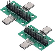 MECCANIXITY 2Pcs USB3.1 Type C Male to Male Test Board with 26Pin PCB Board with Pin Header for Data Test DIY Electronic Products