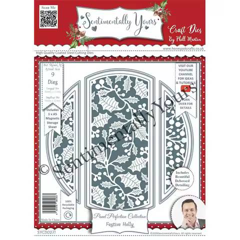 June 2026 New Boho Chic Holly Boughs A6 Die Set Metal Cutting Dies and Stamps for DIY Scrapbooking H