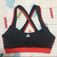 *二手良品*正品 Adidas 運動內衣 S 螢光橘