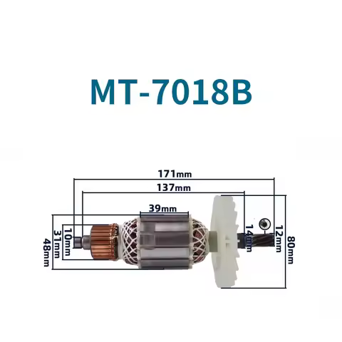 AC220-240V Rotor Armature for Makita MT-7018B 7018B Hammer Drill Electric Tool Replacement Parts