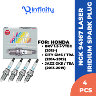 NGK 94167 Laser Iridium Spark Plug For Honda City GM6 T9A / Honda Jazz GK5 T5A/ Honda BRV 1.5 i-VTEC