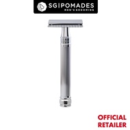 Edwin Jagger - DE Series - DE89 Chrome Lined Double Edge Safety Razor (Long Handle)-SGPOMADES