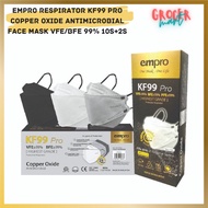 EMPRO RESPIRATOR KF99 PRO COPPER OXIDE ANTIMICROBIAL FACE MASK VFE/BFE 99% 10s+2s - Grocer Mart