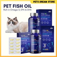 Pet Fish oil biji Minyak Ikan Kucing Omega 3 Cat shiny skin coat cantik bulu kucing fish oil kulit k