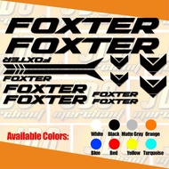 DhO0Foxter Bikes Set Vinyl Stickers