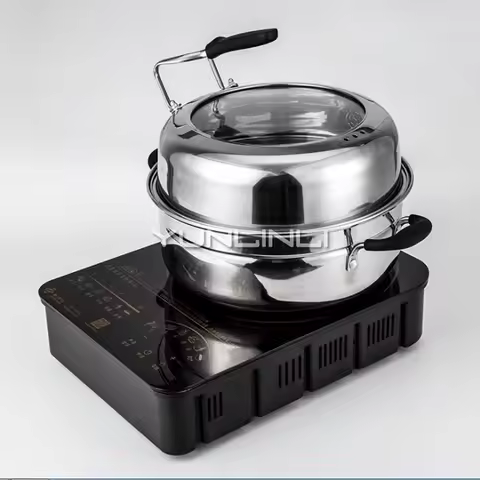 Health Steaming Pot Multifunctional Hot Pot Steaming Machine Seafood Steamer Cooking Pot Induction C