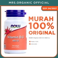 Now Vitamin D3 D-3 400iu 180 Softgels - Bone Immune
