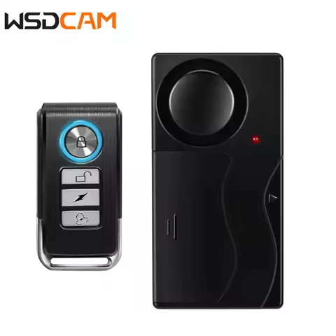 Wsdcam Bike Alarm Door Window Security Wireless Door Vibration Sensor Alarm Host Burglar Security Al
