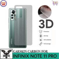 garskin infinix note 11 pro skin handphone carbon 3d pelindung body hp